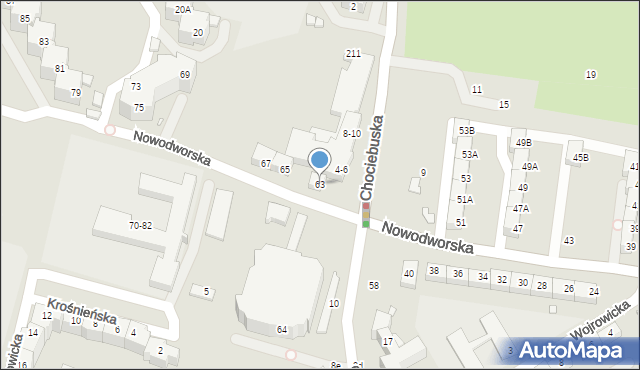 Wrocław, Nowodworska, 63, mapa Wrocławia