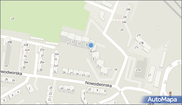 Wrocław, Nowodworska, 7, mapa Wrocławia
