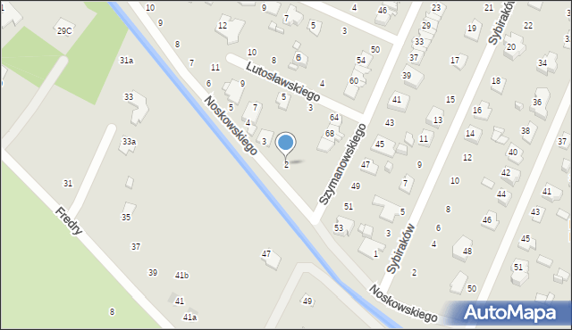 Zamość, Noskowskiego Zygmunta, 2, mapa Zamościa