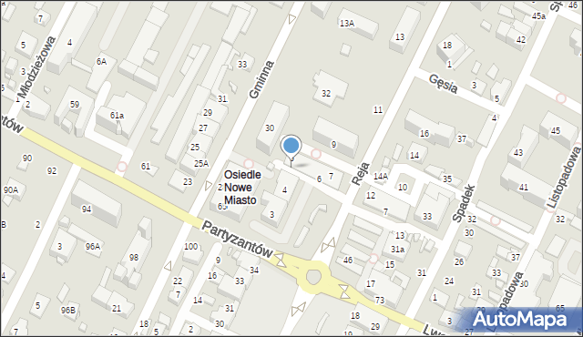 Zamość, Nowy Rynek, 5a, mapa Zamościa