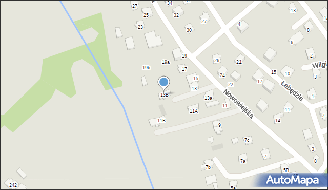 Zawiercie, Nowowiejska, 13B, mapa Zawiercie