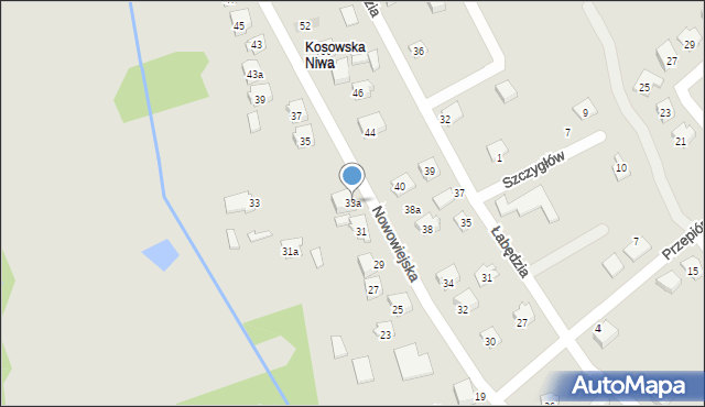 Zawiercie, Nowowiejska, 33a, mapa Zawiercie