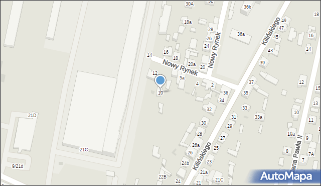 Zelów, Nowy Rynek, 10, mapa Zelów