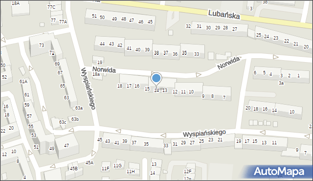 Zgorzelec, Norwida Cypriana Kamila, 14, mapa Zgorzelec