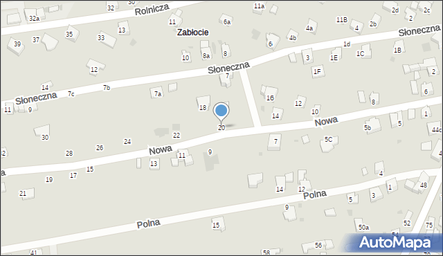 Żywiec, Nowa, 20, mapa Żywiec