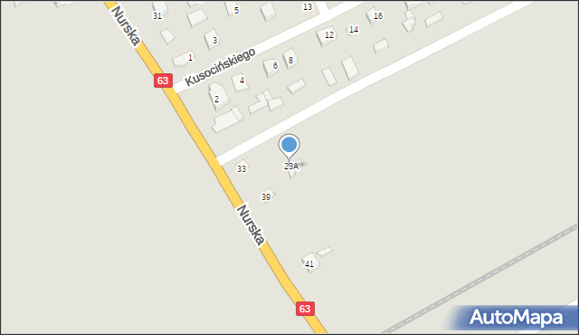 Czyżew, Nurska, 23A, mapa Czyżew