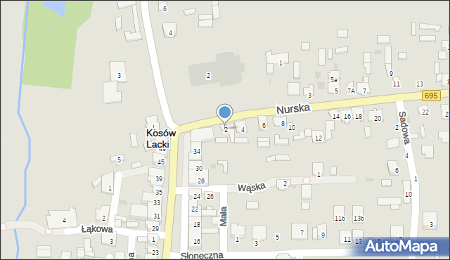 Kosów Lacki, Nurska, 2, mapa Kosów Lacki