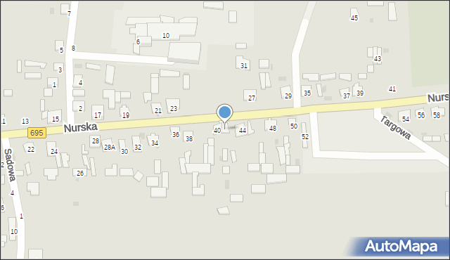 Kosów Lacki, Nurska, 42, mapa Kosów Lacki