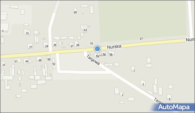 Kosów Lacki, Nurska, 54, mapa Kosów Lacki