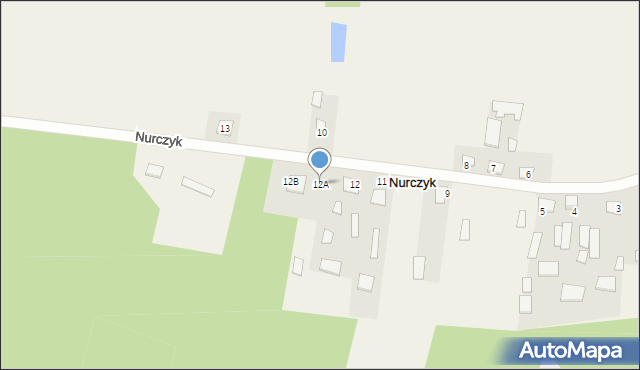 Nurczyk, Nurczyk, 12A, mapa Nurczyk