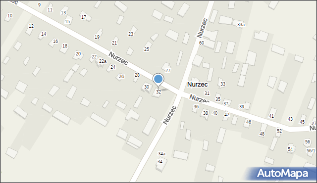 Nurzec, Nurzec, 32, mapa Nurzec