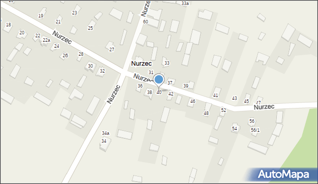 Nurzec, Nurzec, 40, mapa Nurzec