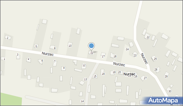 Nurzec, Nurzec, 11, mapa Nurzec