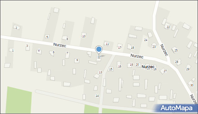 Nurzec, Nurzec, 12, mapa Nurzec