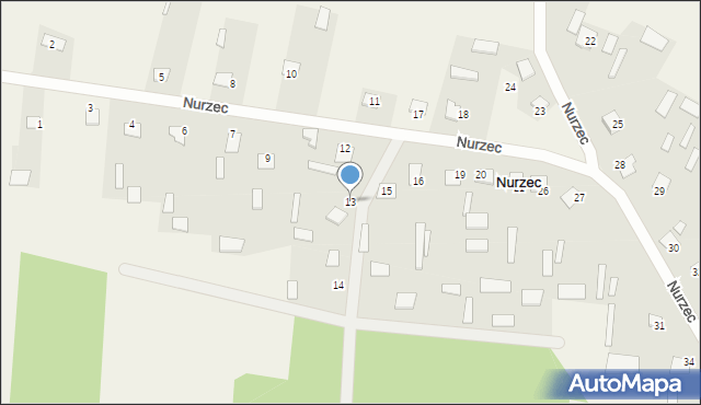 Nurzec, Nurzec, 13, mapa Nurzec