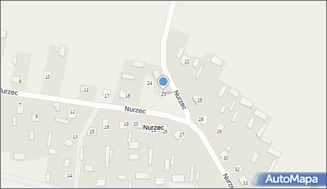 Nurzec, Nurzec, 23, mapa Nurzec