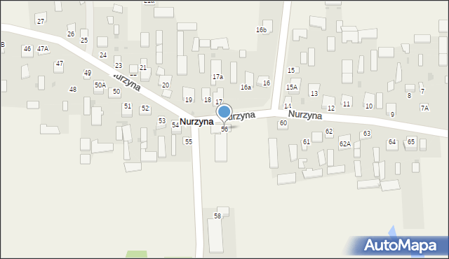 Nurzyna, Nurzyna, 56, mapa Nurzyna