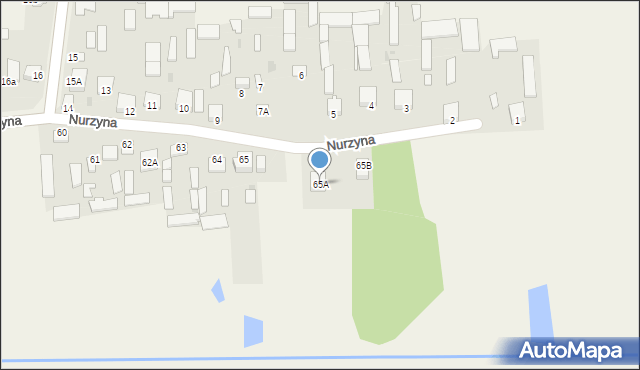 Nurzyna, Nurzyna, 65A, mapa Nurzyna