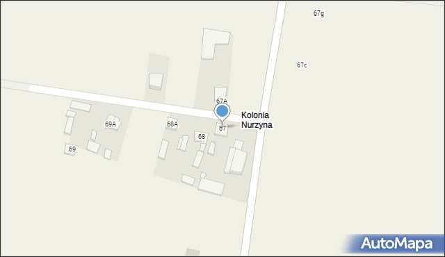 Nurzyna, Nurzyna, 67, mapa Nurzyna