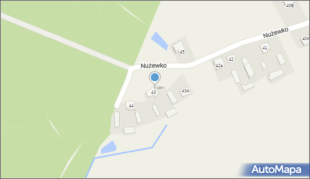 Nużewko, Nużewko, 43b, mapa Nużewko