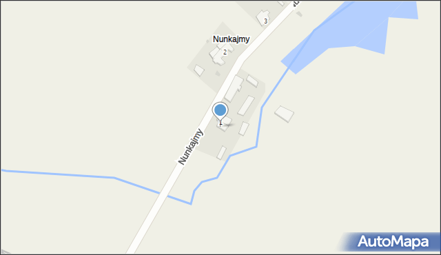 Piaskowiec, Nunkajmy, 1a, mapa Piaskowiec