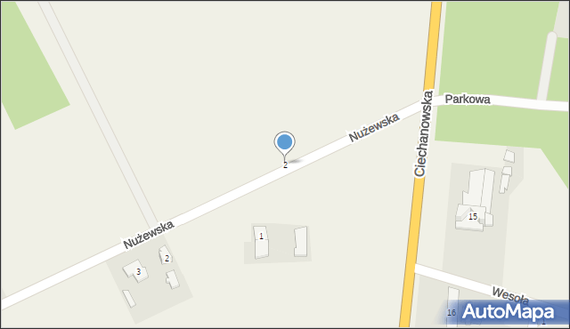 Sokołówek, Nużewska, 2, mapa Sokołówek