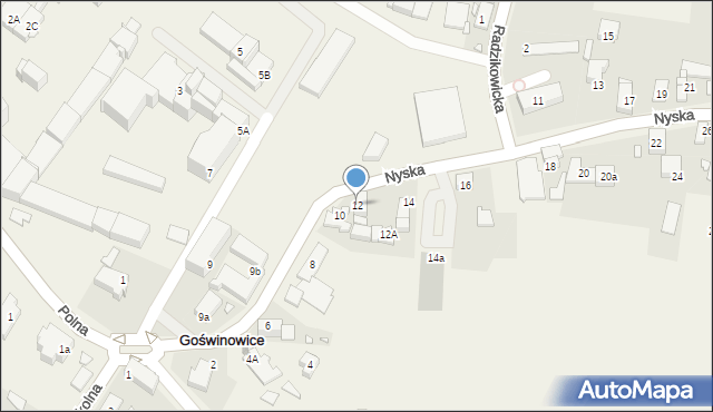 Goświnowice, Nyska, 12, mapa Goświnowice