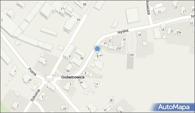 Goświnowice, Nyska, 8, mapa Goświnowice