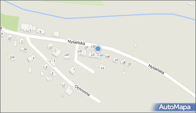 Lewin Brzeski, Nysańska, 12K, mapa Lewin Brzeski