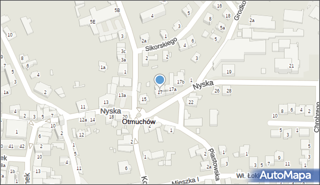 Otmuchów, Nyska, 17, mapa Otmuchów