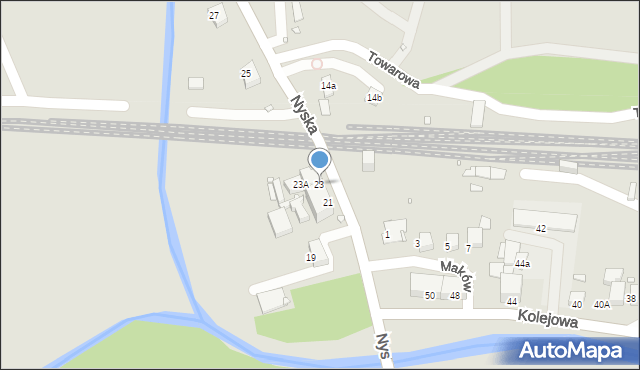 Prudnik, Nyska, 23, mapa Prudnik