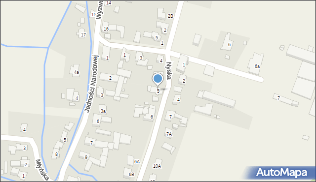 Prusinowice, Nyska, 5, mapa Prusinowice