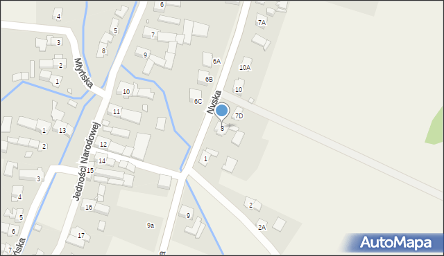 Prusinowice, Nyska, 8, mapa Prusinowice