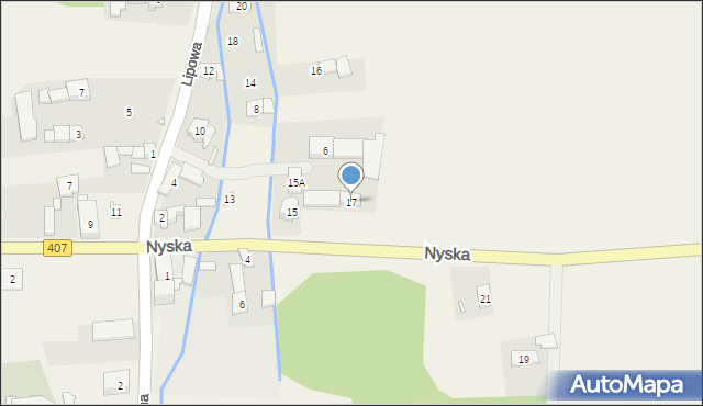 Włodary, Nyska, 17, mapa Włodary