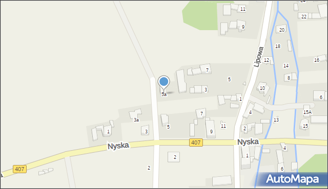 Włodary, Nyska, 5a, mapa Włodary