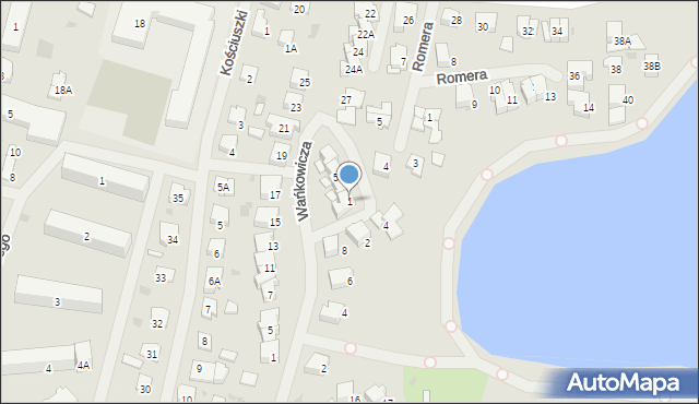 Bartoszyce, o. Maksymiliana Marii Kolbego, 1, mapa Bartoszyce