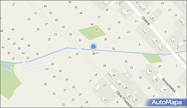 Brzozówka, o. Józefa Frassinettiego, 30, mapa Brzozówka