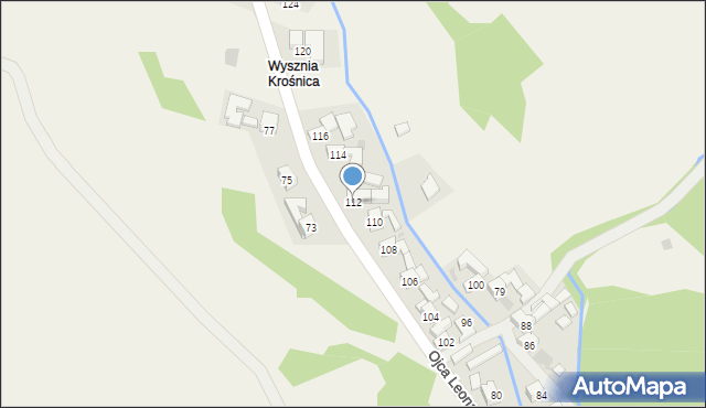 Krośnica, o. Leona, 112, mapa Krośnica