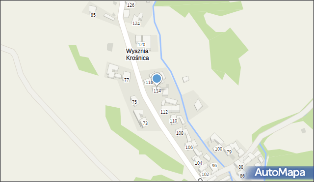 Krośnica, o. Leona, 114, mapa Krośnica