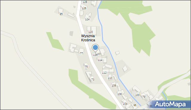 Krośnica, o. Leona, 116, mapa Krośnica