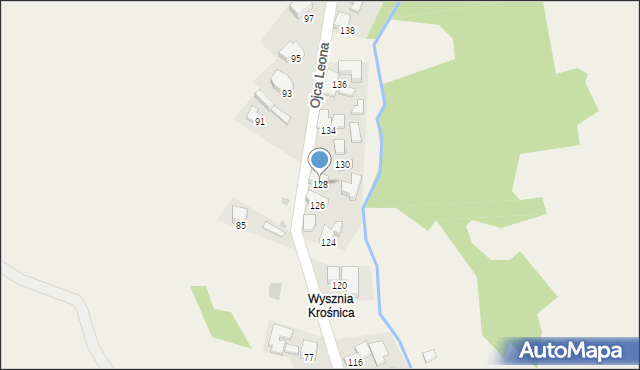 Krośnica, o. Leona, 128, mapa Krośnica