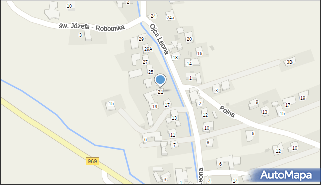 Krośnica, o. Leona, 21, mapa Krośnica