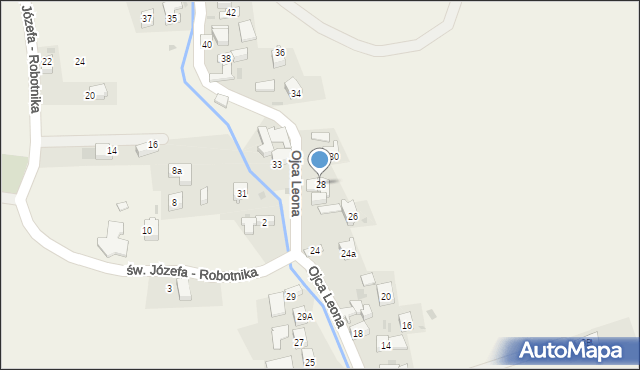 Krośnica, o. Leona, 28, mapa Krośnica