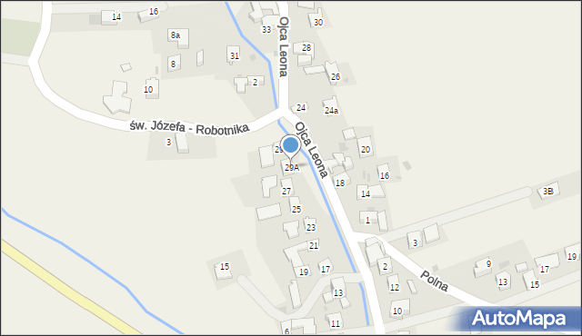 Krośnica, o. Leona, 29A, mapa Krośnica