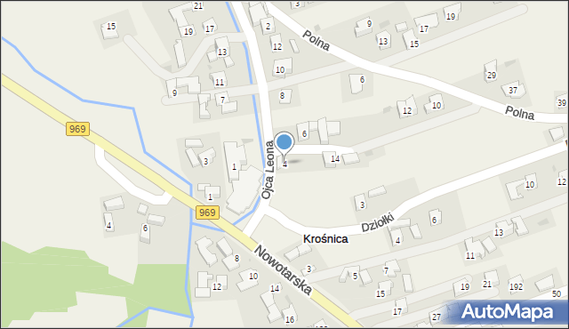 Krośnica, o. Leona, 4, mapa Krośnica