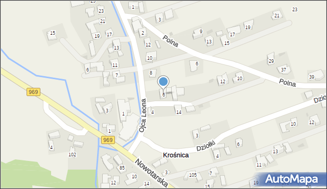 Krośnica, o. Leona, 6, mapa Krośnica