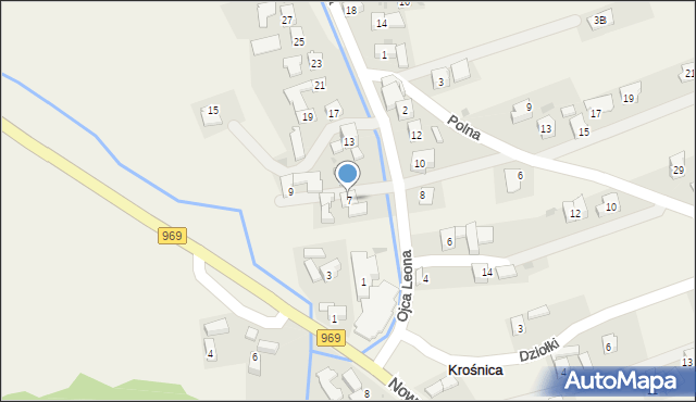 Krośnica, o. Leona, 7, mapa Krośnica