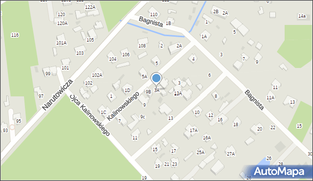 Otwock, o. Rafała Kalinowskiego, 3A, mapa Otwock