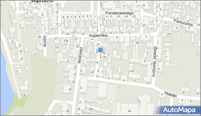 Wąbrzeźno, o. Bernarda, 7, mapa Wąbrzeźno