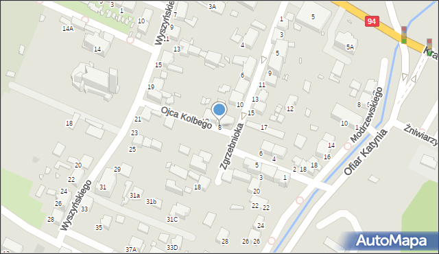 Zabrze, o. Maksymiliana Marii Kolbego, 8, mapa Zabrza